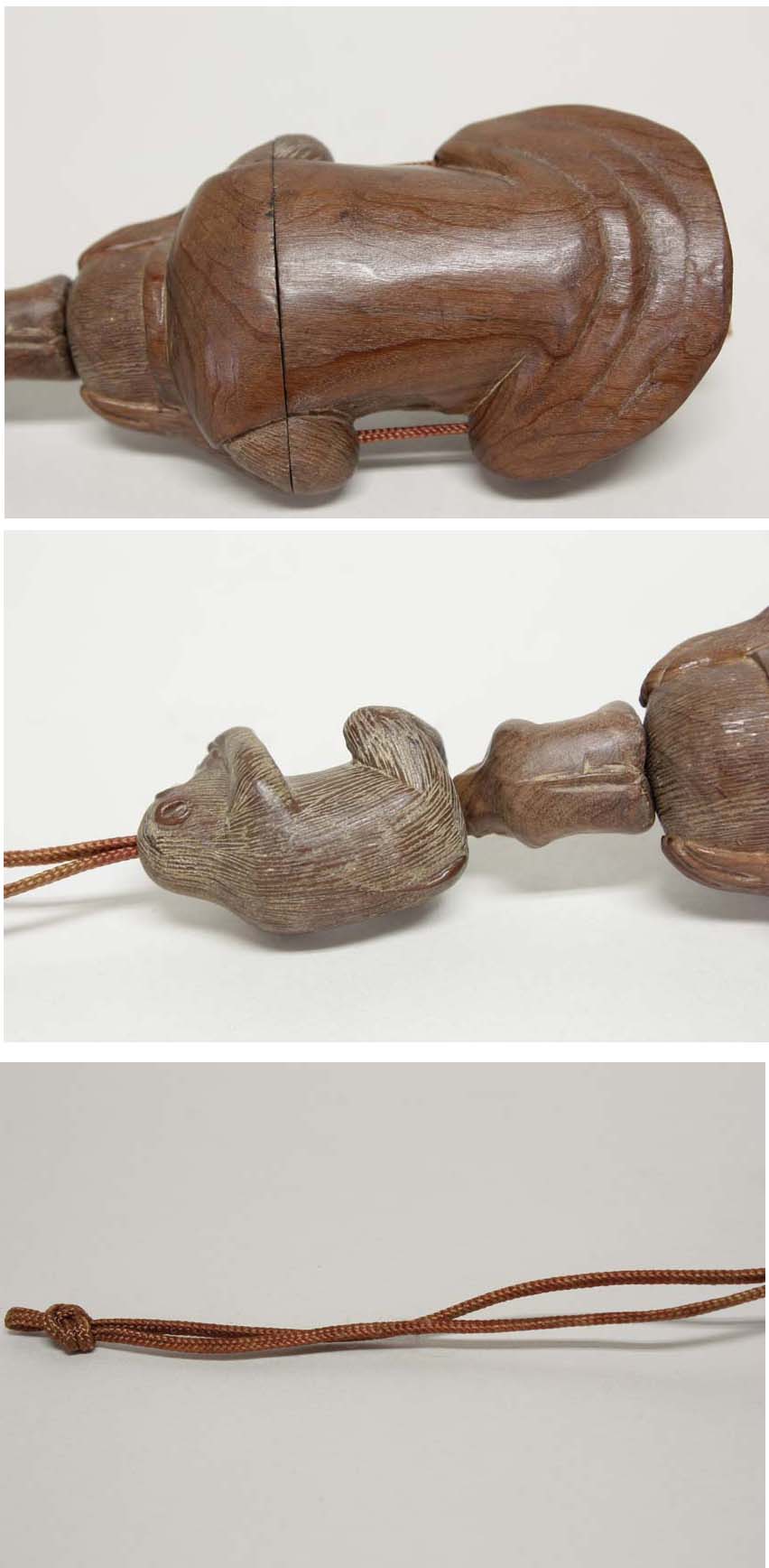 買い最安harip　木彫り 根付 三猿 「見ざる、聞かざる、言わざる」 印籠 根付